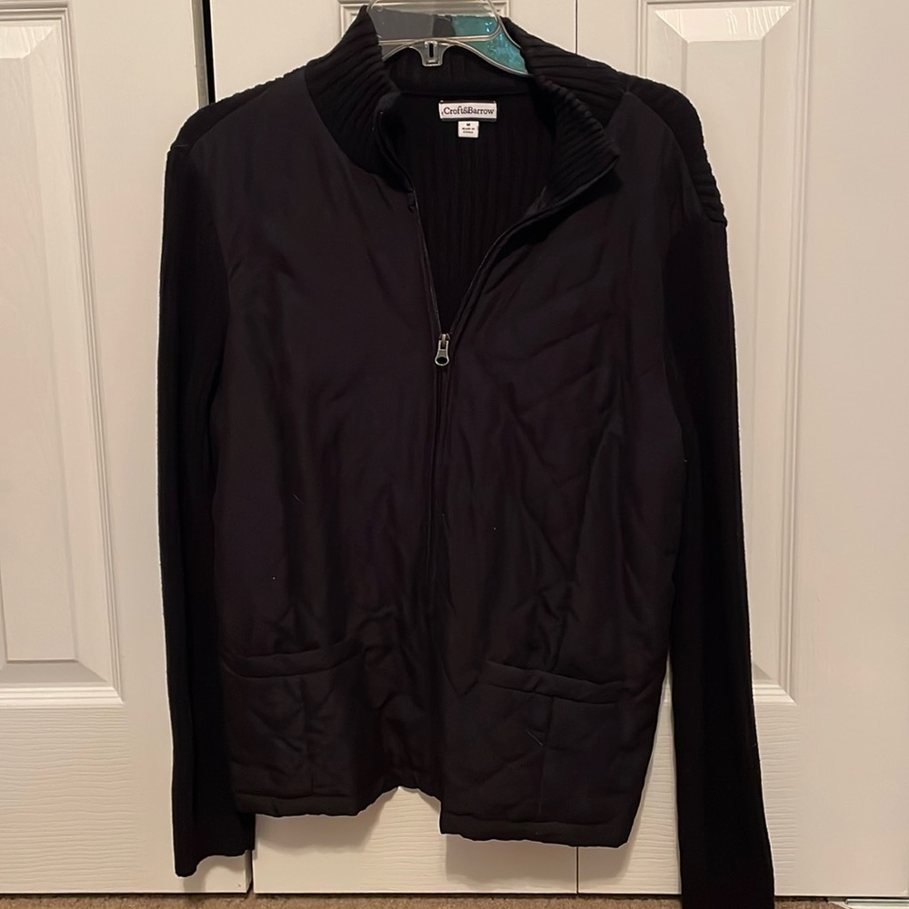 Black Croft and Barrow sweater jacket